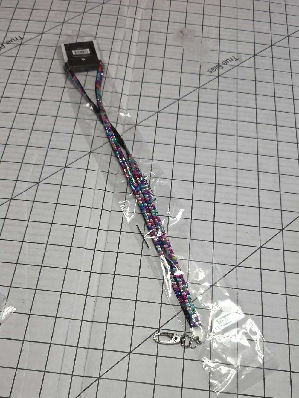 Gem Mate Lanyard  Multi Color Beads, Approx 30" Long Hangs 14+" NIP
